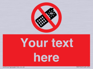 Custom No camera phones Sign